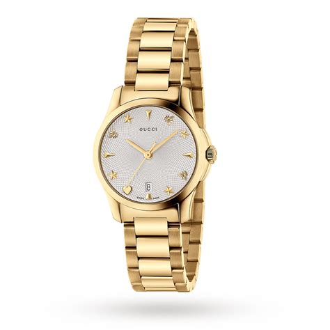 gucci gold bracelet watch women'|gucci g timeless watch gold.